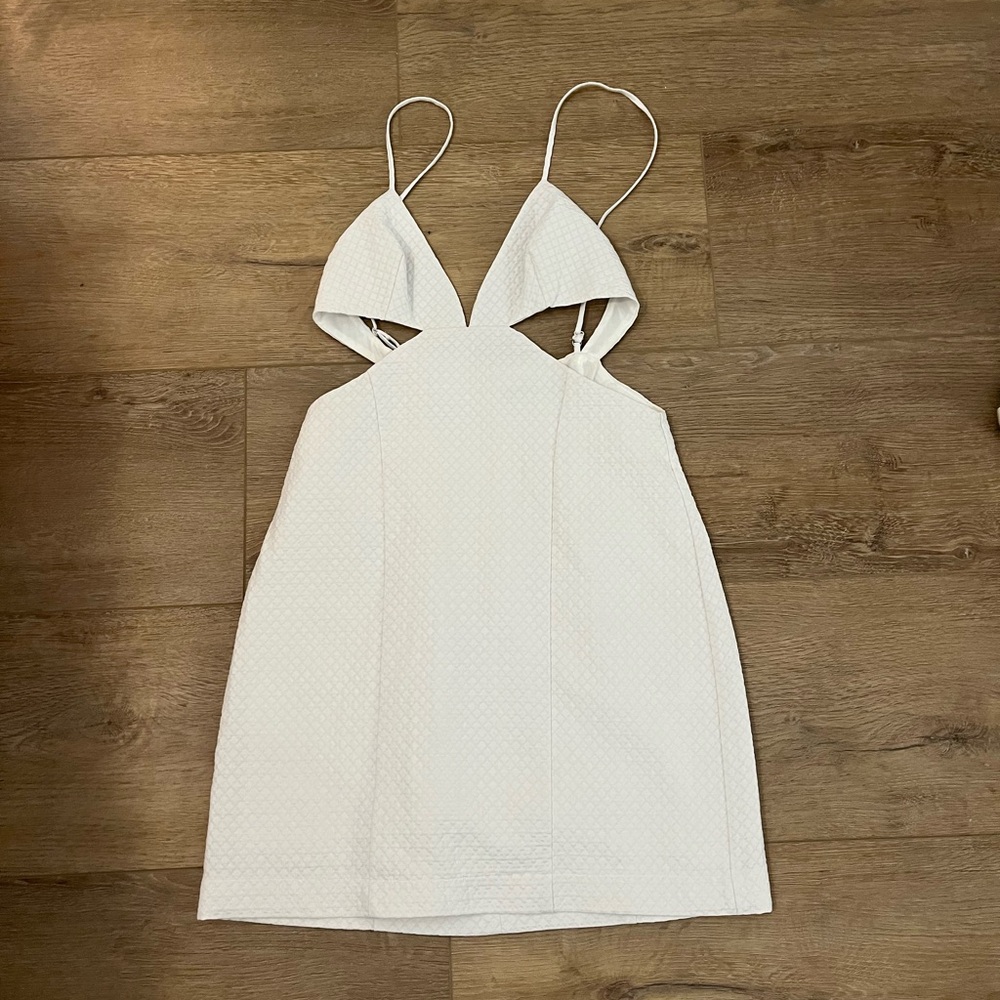 Zara mini white cut out dress